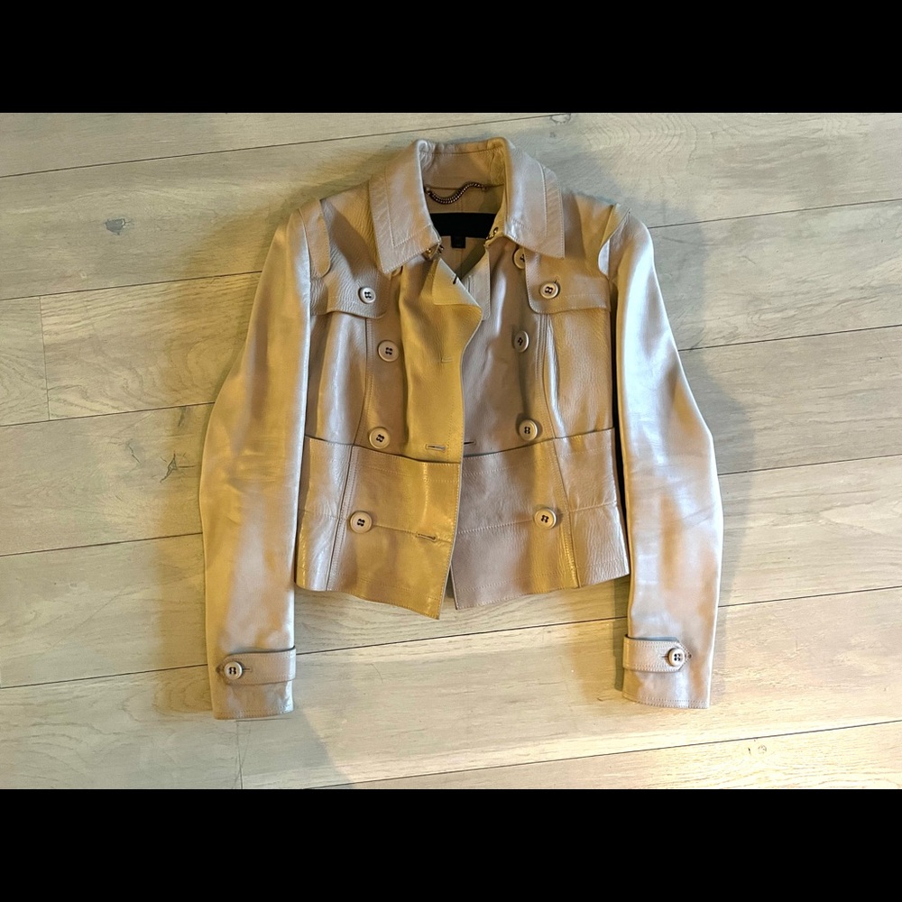 Pink leather jacket
